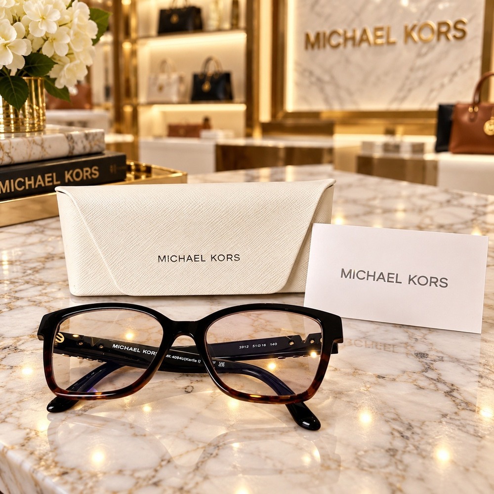Michael Kors MK4094U Karlie I Eyeglasses Black Tortoise Gold 3912 51-16-140